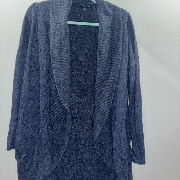 Barefoot Dreams Cozy Chic Lite Gray Knit 
Cardigan Size Medium - Picture 3 of 15